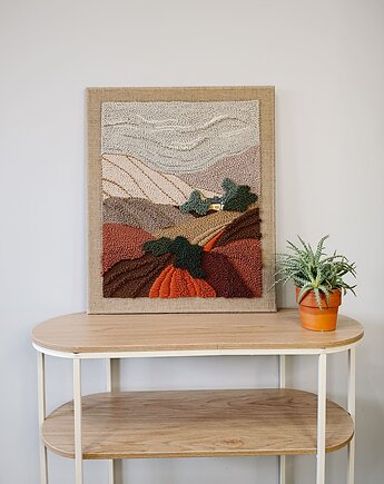 Wełniany pejzaż "Jesienne pola" OD RĘKI, Dwa Sploty