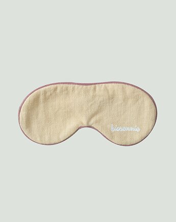 Lniana żółta opaska na oczy wyciemniająca Biosennie, biosennie