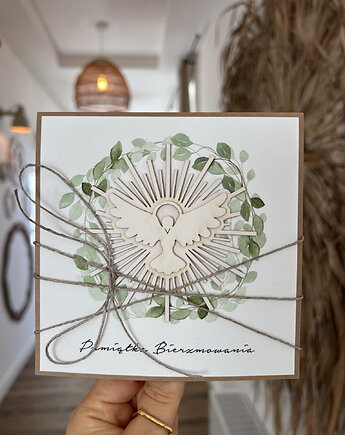 Oryginalna pamiątka bierzmowania - kartka na bierzmowanie, sorte