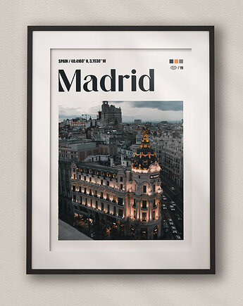 Minimalistyczny plakat Madryt Hiszpania  - Do salonu, sypialni, biura, DAPIDOKA