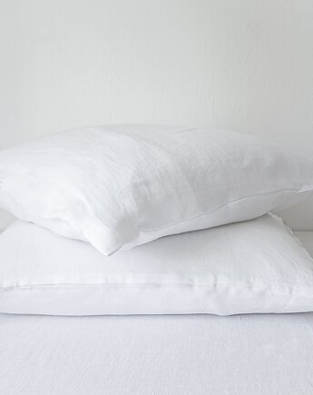 Lniana Poszewka Classic PURE WHITE, so linen!
