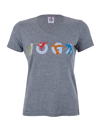 Bluzka t-shirt lotos ohm JOGA szara, Ella Dora