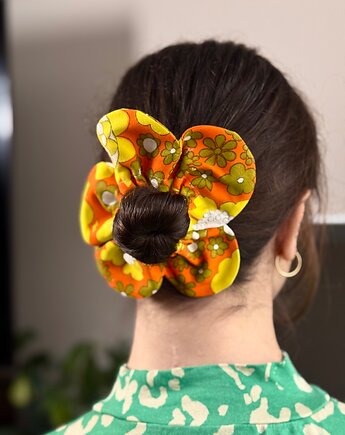 Flower Scrunchie Vintage, wu handmade