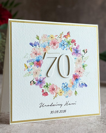 Personalizowana kartka na 70 urodziny, BH 35, Anna Art and Crafts