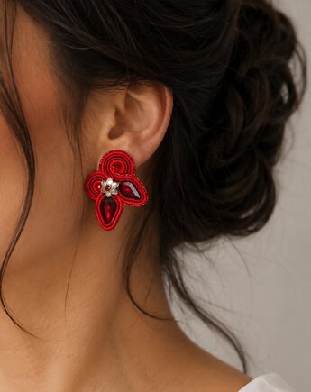 Czerwone kolczyki soutache, Mró Soutache