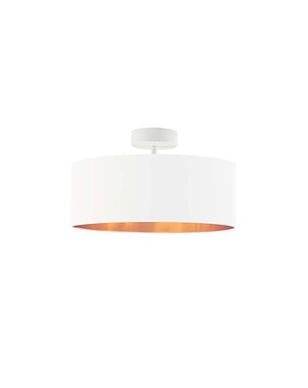 Lampa sufitowa z abażurem w stylu urban jungle WENECJA GOLD fi -30cm, LYSNE
