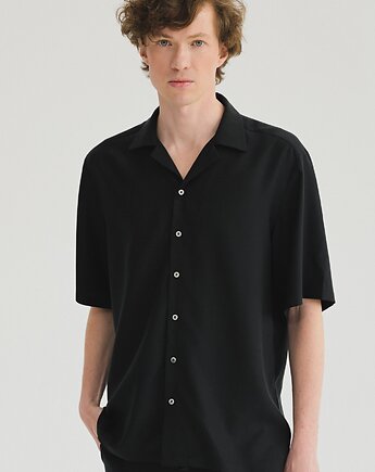 Czarna koszula męska, OSOBY - Prezent dla Chłopaka