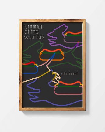 RUNNING OF THE WIENERS x print, Justyna Frąckiewicz