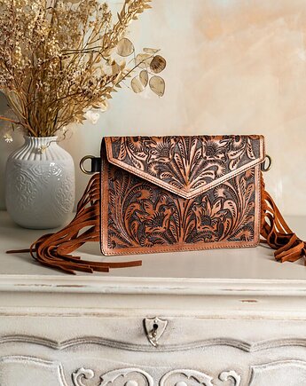 Torebka skórzana ręcznie robiona Odisha, SempreArte