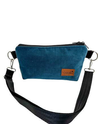 Torebka "Turkus" welur jak aksamit, MUSHI