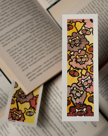 Zakładka do książki lwy ręcznie malowana, Arts By Gatt