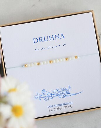 DRUHNA w alfabecie Morse'a - Coś Niebieskiego - Bransoletka, Le Boho Bleu