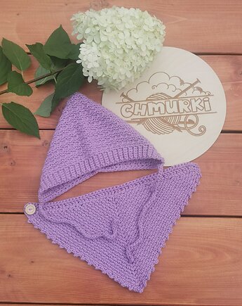 Czapka bonetka Elfik z bandamą, Chmurki