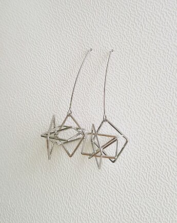 Kolczyki  Geometric v silver, Mitsu