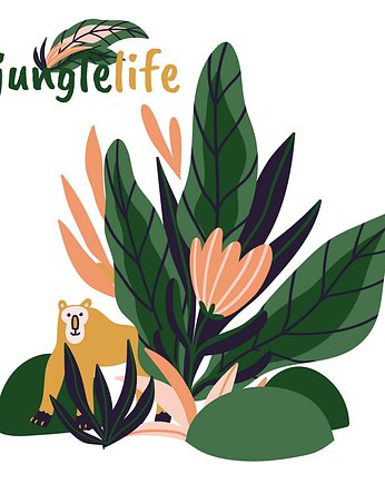 Naklejka załóżkownik Jungle Life monkey, Yellow Tipi