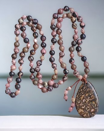 UNIKATOWY naszyjnik : MALA : rodonit, kaktusia