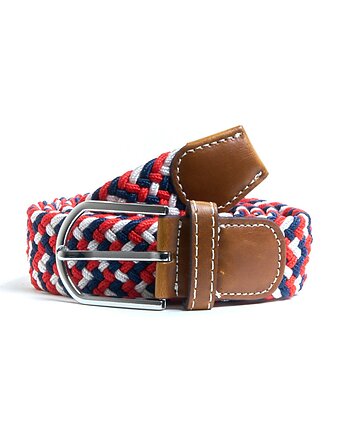 Pleciony pasek Red Navy Blue White, Pineapplestyle