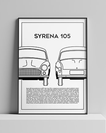 Plakat Polska Motoryzacja - Syrena 105, Peszkowski Graphic
