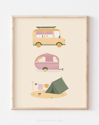 Plakat Camping Life, Natalia Tomczyńska