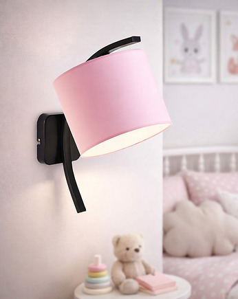 Kinkiet dziecięcy z abażurem TEKSAS KIDS w kształcie łuku, LYSNE