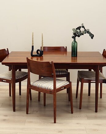 Stół palisandrowy, duński design, lata 70, Omann Jun, Gunni Omann, Przetwory design