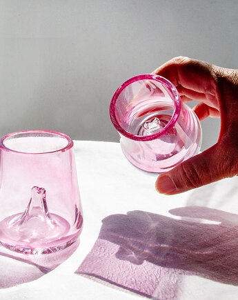 Szklaneczka różowa "Loch Ness", Pietkiewicz Design