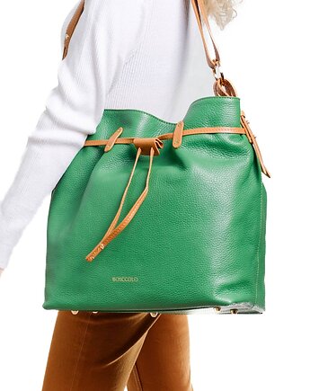 Torba skórzana Shopper - Worek Ściągany (7005), BOSCCOLO
