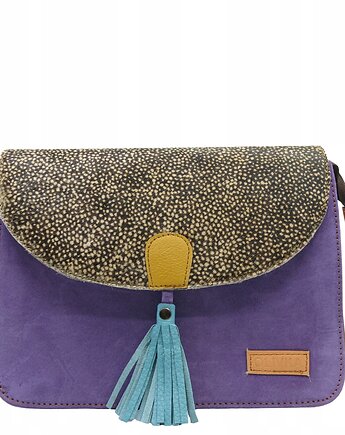 Torebka klasyczna elegancka skórzana zamszowa elegancka klapka wzór OLIVKA, Olivka Warsaw