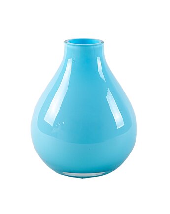 Wazon szklany błękitny, duński design, lata 70, produkcja: Dania, Przetwory design