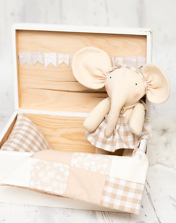 Słonik w dużej skrzyneczce PREZENT domek, LalaShop