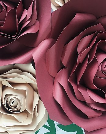 Duże kwiaty na ściankę 3D - brudny róż i beż, So cute So lovely