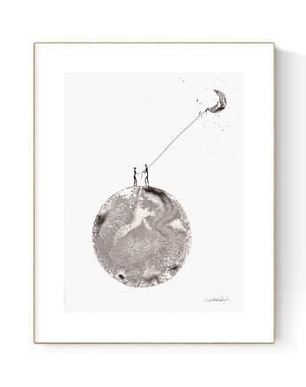 Obraz 30X40 cm malowany ręcznie, MiniMalArt