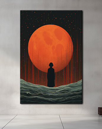 Pył księżycowy - Obraz na płótnie - Druk, Blejtrama - Kolaż, Surrealizm #1, Black Sapphire Art