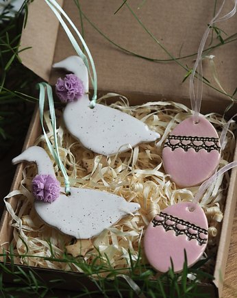 Zawieszki/ dekoracje wielkanocne / jajka / gąska, Velvet Craft