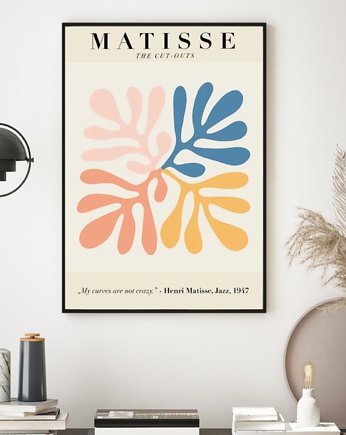 PLAKAT abstrakcja, Matisse, ilustracja, grafika, black dot studio