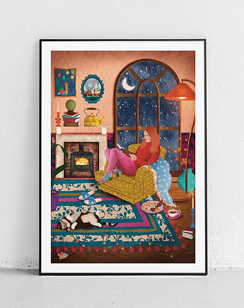 Plakat Wieczór przy Kominku, Harvest Maison