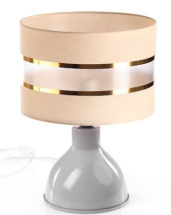 Luksusowa lampa stojąca- nowy abażur pozłacany, SkyLighting