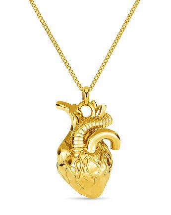 Naszyjnik LUDZKIE SERCE- srebro złocone, ISSI Jewelry