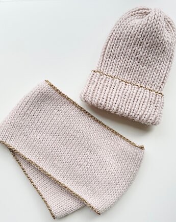Komin do zestawu marshmallow złota nitka, GANGSTA KNIT