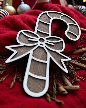 Piernikowa Laska Mikołaja rekwizyt ozdoba Święta Bożego Narodzenia, STREET WOOD