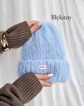 Puszysta czapka Cloud wełna merino alpaka *błękitny*, GANGSTA KNIT