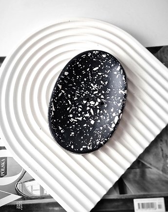 Mydelniczka owalna black&white, Nejmi Art Handmade