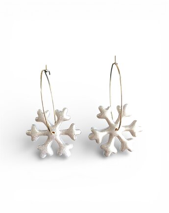 Kolczyki śnieżynki z gliny polimerowej, Megan Little Things