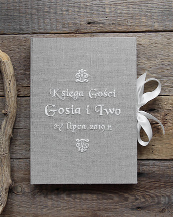 Haftowana lniana księga gości, OSOBY - Prezent dla siostry