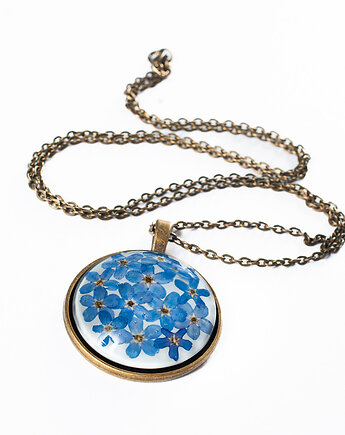 Okrągły naszyjnik z niezapominajkami, So Jewelry