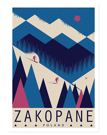 Plakat, Zakopane, Polska, góry, narty, Galeria EMU