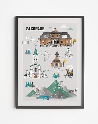 Plakat Zakopane Trasa Spacerowa, LOVE POLAND DESIGN