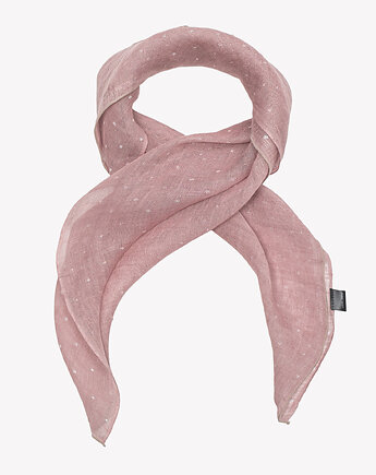 Chusta len 100% w kolorze pudrowego różu 57cm x 72cm, ALLORA BE UNIQUE
