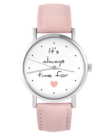 Zegarek - It is always time... - pudrowy róż