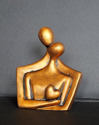 Rzeźba Para Zakochanych złota wys. 11,6 cm, JBJart Justyna Jaszke